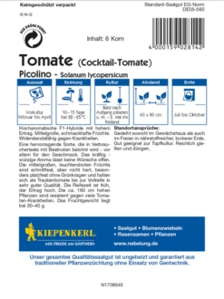 KIEPENKERL Tomatensamen „Picolino“ -Blumen Risse Verkaufsladen 2814 RS 800x800