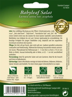 QUEDLINBURGER Babyleaf-Salat-Samen 7 QUEDLINBURGER Babyleaf-Salat-Samen -Blumen Risse Verkaufsladen 290136 4050422201369 RS20Salat20Pflueck 20Babyleaf20Misch 800x800