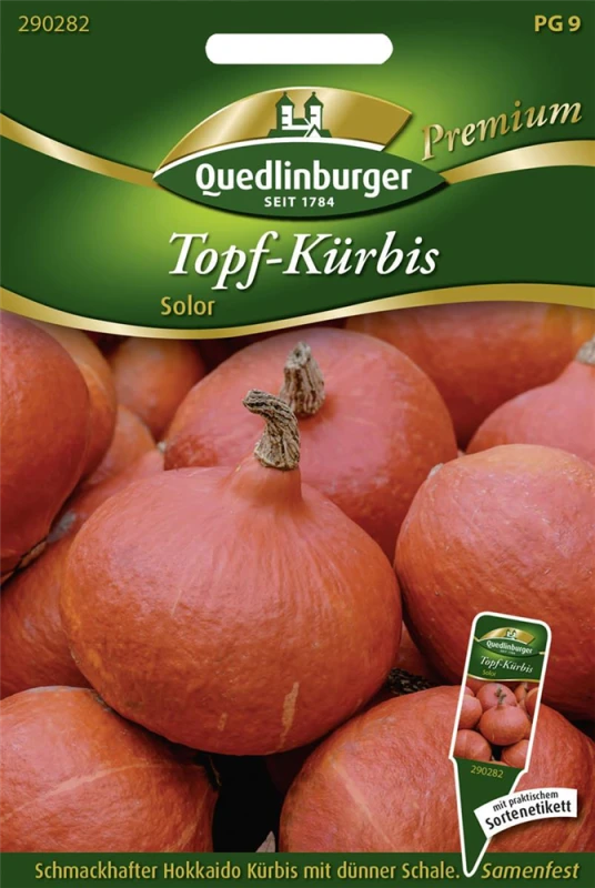 QUEDLINBURGER Hokkaidokürbissamen „Solor“ 3 QUEDLINBURGER Hokkaidokürbissamen „Solor“