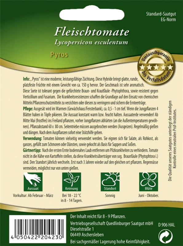 QUEDLINBURGER Tomatensamen „Pyros“ 4 QUEDLINBURGER Tomatensamen „Pyros“ – Bild 2
