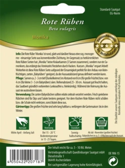 QUEDLINBURGER Rote Rübe-Samen „Monika“ 7 QUEDLINBURGER Rote Rübe-Samen „Monika“ -Blumen Risse Verkaufsladen 290718 4050422207187 RS20Rote20Rueben20Monika 800x800