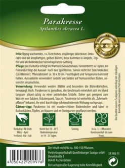 QUEDLINBURGER Parakressesamen 11 QUEDLINBURGER Parakressesamen -Blumen Risse Verkaufsladen 290997 4050422209976 RS20Parakresse 800x800