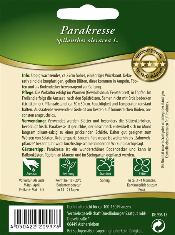 QUEDLINBURGER Parakressesamen 4 QUEDLINBURGER Parakressesamen – Bild 2