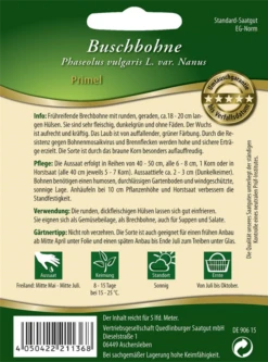 QUEDLINBURGER Buschbohnensamen „Primel“ 7 QUEDLINBURGER Buschbohnensamen „Primel“ -Blumen Risse Verkaufsladen 291136 4050422211368 RS 800x800