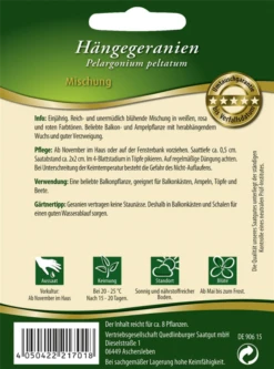 QUEDLINBURGER Hängegeraniensamen 23 QUEDLINBURGER Hängegeraniensamen -Blumen Risse Verkaufsladen 291701 4050422217018 RS20Geranien20Haenge 20Mischung 800x800