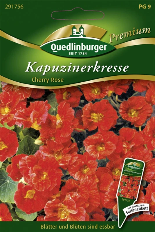QUEDLINBURGER Kapuzinerkressesamen „Jewel Cherry Rose“ 3 QUEDLINBURGER Kapuzinerkressesamen „Jewel Cherry Rose“