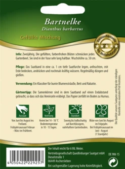 QUEDLINBURGER Bartnelkensamen 23 QUEDLINBURGER Bartnelkensamen -Blumen Risse Verkaufsladen 292925 4050422229257 RS20SB20Nelken20Bart 20Gefuellte20Misch 800x800