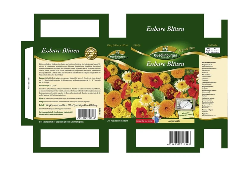 QUEDLINBURGER Essbare Blütensamen 4 QUEDLINBURGER Essbare Blütensamen – Bild 2