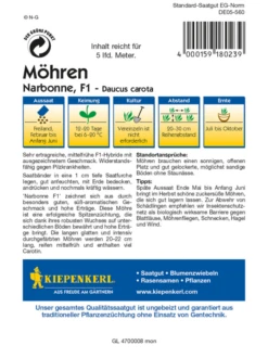 KIEPENKERL Möhrensamen „Narbonne“ 7 KIEPENKERL Möhrensamen „Narbonne“ -Blumen Risse Verkaufsladen 3023 RS 800x800