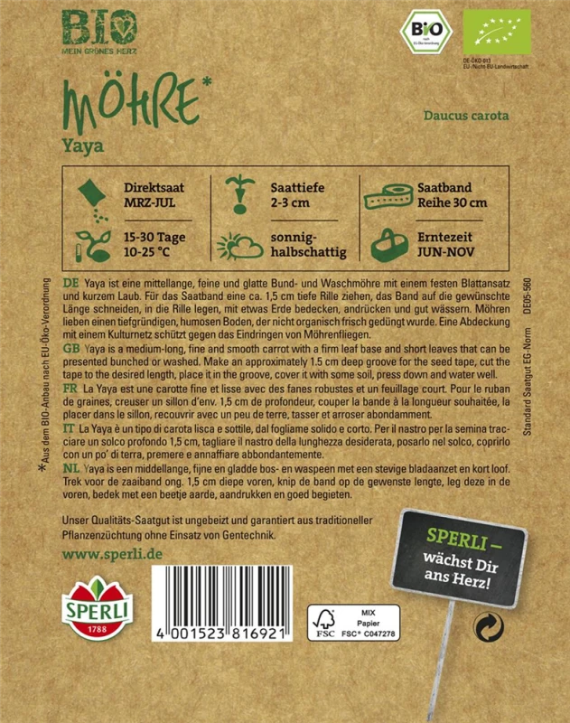 SPERLI Möhrensamen „Yaya“ 4 SPERLI Möhrensamen „Yaya“ – Bild 2