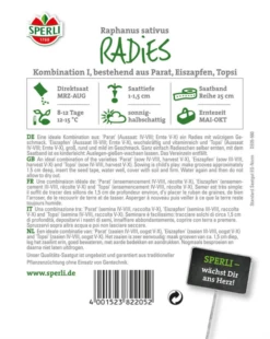 SPERLI Radieschensamen Kombination „Parat, Eiszapfen, Topsi“ 7 SPERLI Radieschensamen Kombination „Parat, Eiszapfen, Topsi“ -Blumen Risse Verkaufsladen 82205 RS 800x800