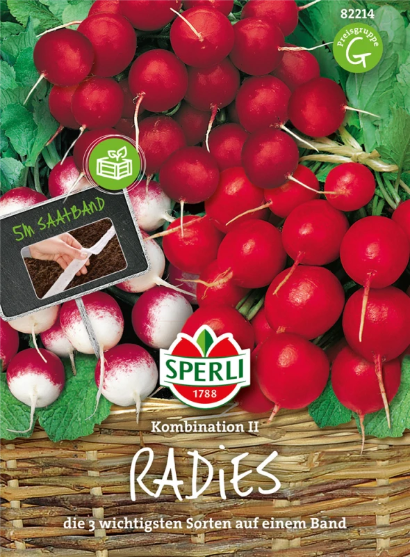 SPERLI Radieschensamen Kombination“Riesenbutter, Parat, Rundes Halbrot-halbweiß“ 3 SPERLI Radieschensamen Kombination“Riesenbutter, Parat, Rundes Halbrot-halbweiß“
