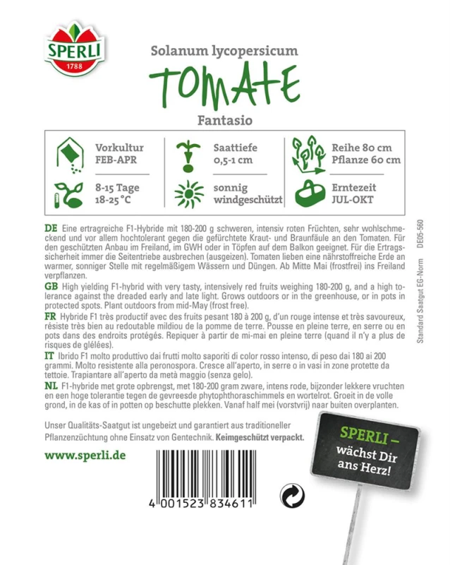 SPERLI Tomatensamen „Fantasio F1“ 4 SPERLI Tomatensamen „Fantasio F1“ – Bild 2