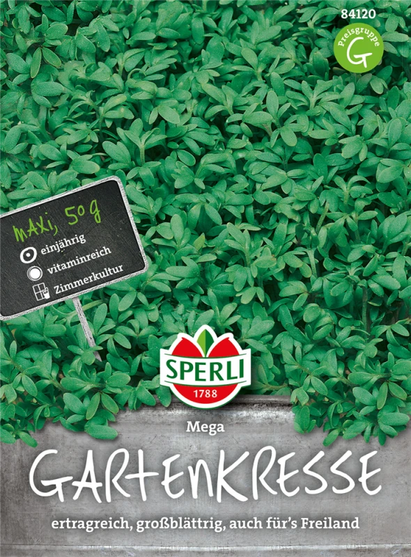 SPERLI Großblättrige Gartenkressesamen „Mega“ 3 SPERLI Großblättrige Gartenkressesamen „Mega“