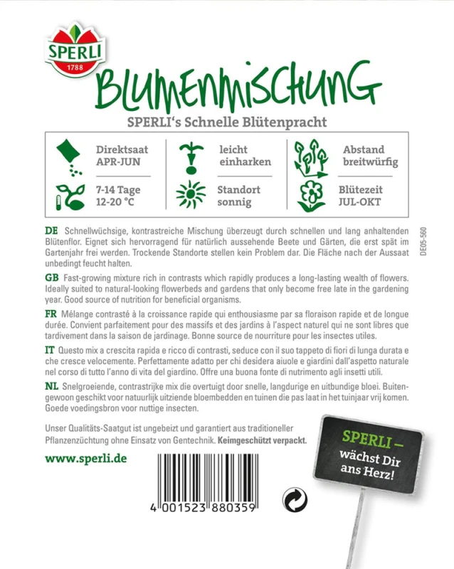 SPERLI Blumenmischung „Schnelle Blütenpracht“ 3 SPERLI Blumenmischung „Schnelle Blütenpracht“ – Bild 2
